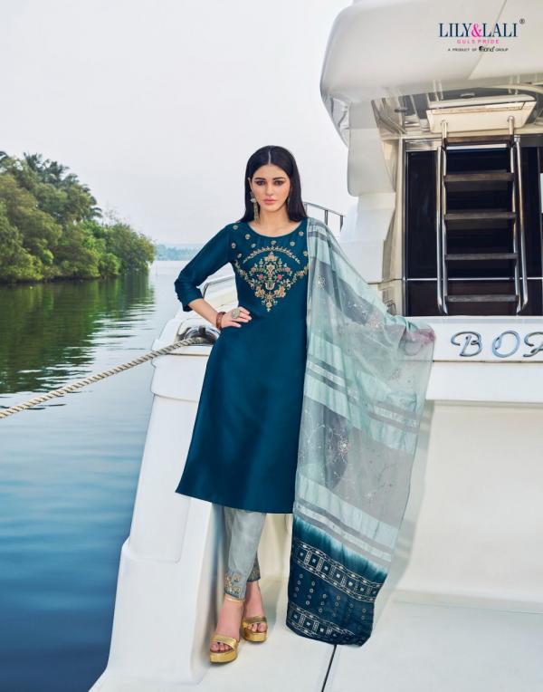 Lily And Lali Magnum 3 Party Wear Kurti With Bottom Dupatta Collection
